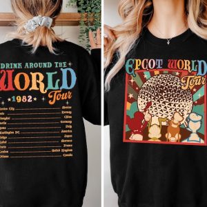 Disney EPCOT World Tour Shirt, Mickey and Friends, Retro Disney EPCOT Center 1982 Shirt,Drinking Around the World,Disney Shirt, Family Shirt