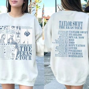 TS The Eras Tour 2023 Shirt Taylor Swiftie Merch Sweatshirt Hoodie TSwift Album Vintage Retro y2k Music Concert Track list Red Midnight 1989