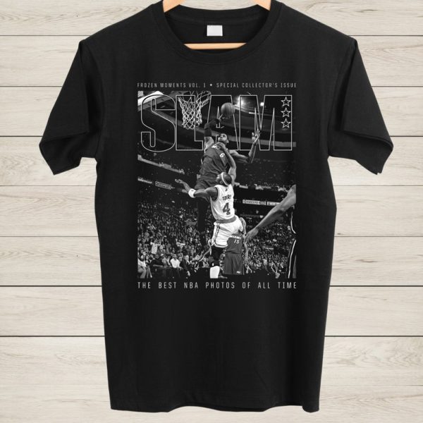 Lebron James Vintage T-Shirt, 2023 NBA Playoffs, Lebron dunk SLAM graphic, NBA Fan Shirt for Him or Her