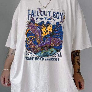 Save Rock And Roll t-shirt, Fall Out Boy 2023 Tour TShirt, So Much (For) Stardust Tour Shirt, Fall Out Boy Band Fan Shirt