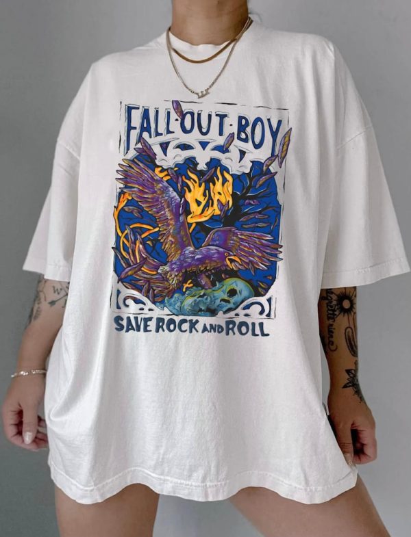 Save Rock And Roll t-shirt, Fall Out Boy 2023 Tour TShirt, So Much (For) Stardust Tour Shirt, Fall Out Boy Band Fan Shirt