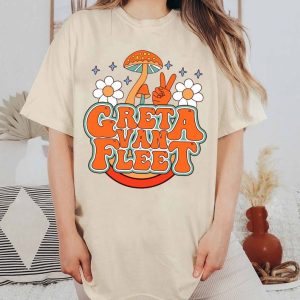 Groovy Greta Van Fleet Floral Shirt, Retro Greta Van Fleet Shirt, Greta Van Fleet Merch, 2023 Starcatcher World Tour, GVF Starcatcher Shirt