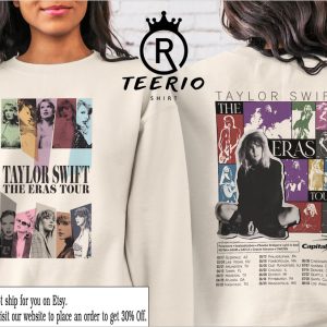 Vintage The Eras Tour Shirt, 2 Side Taylor’s Version Sweatshirt, The Eras Tour 2023 Shirt, Swiftie Fan Merch, Taylor The Eras Tour Hoodie