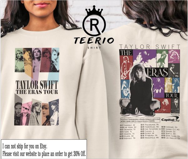 Vintage The Eras Tour Shirt, 2 Side Taylor’s Version Sweatshirt, The Eras Tour 2023 Shirt, Swiftie Fan Merch, Taylor The Eras Tour Hoodie