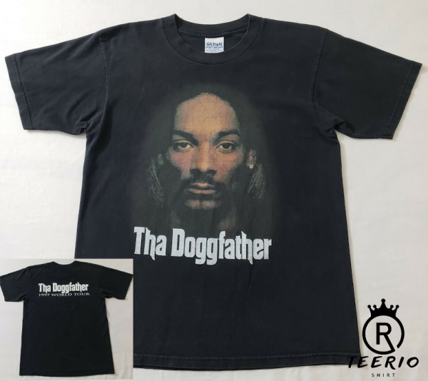 Vintage 90s Snoop Dogg Tha Doggfather T-Shirt Sz Large Rap Tee Hip Hop Death Row Shirt