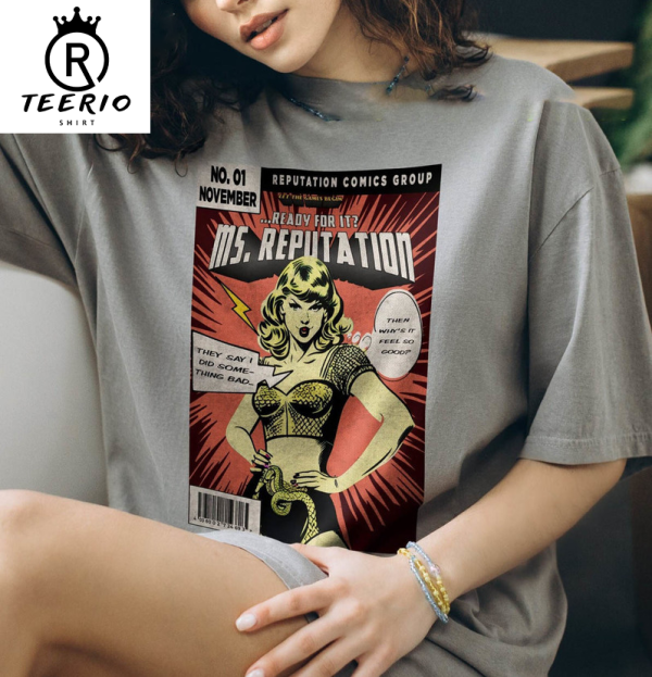 Ms Reputation Vintage Comic Book Shirt taylor swift reputation merch, reputation shirt, look what you made me do, eras tour merch, taylor swift clothes, snake shirt