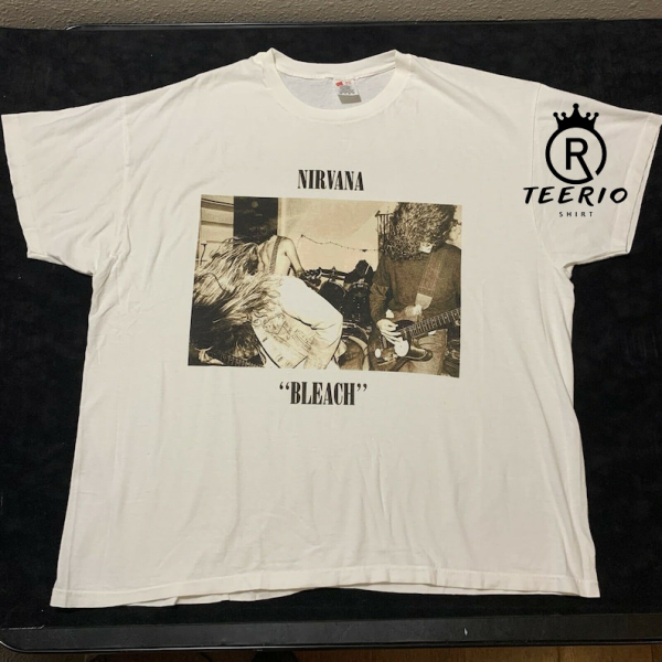 Vintage Nirvana Bleach T shirt Band Tee Single Stitch USA First Tour Shirt