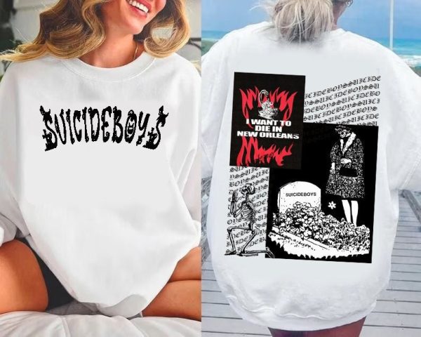 Limited Suicideboys Homemade 2 sides Sweatshirt, Vintage Suicideboys T-shirt, Hip Hop Style Tee, Hip hop Music Tee Shirt