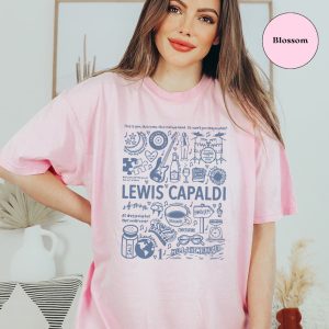 Lewis Capaldi Comfort Colors Tee, Lewis Capaldi Fan Gift, Lewis Capaldi Concert T-Shirt, Vintage Shirt for Lewis Capaldi Fans, Tour Shirt