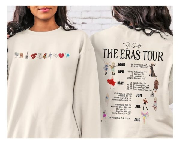 The Eras Tour Vintage Shirt, Taylor’s Version Tshirt, The Eras Tour 2023 Sweatshirt, Taylor Retro Concert Hoodie