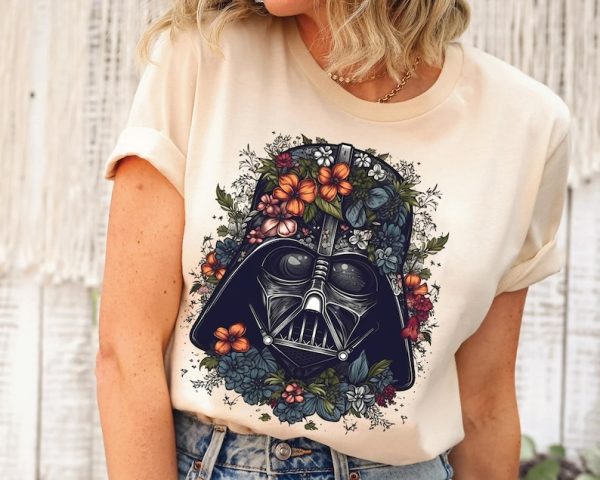 Star Wars Darth Vader Face Interleaved Floral Shirt/ Star Wars Celebration / May the 4th Be With You / Galaxy’s Edge / Star Wars Birthday