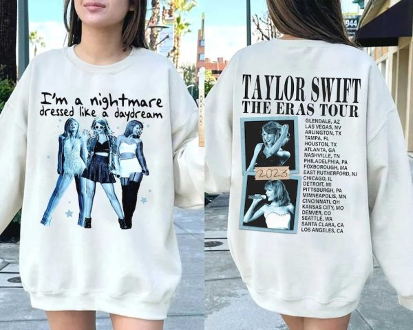 Custom Lyrics TS The Eras Tour 2023 Shirt, 1989 Swiftie Merch Sweatshirt Hoodie, TSwift Album, Retro Music Concert, Tour Date Track list