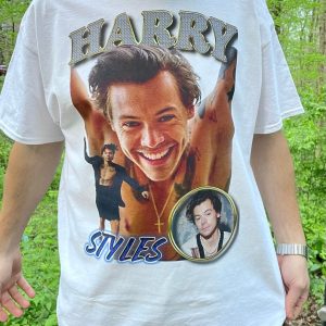 HARRY STYLES 1D Shirt One Direction Retro Bootleg Rap Tee