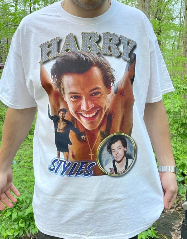 HARRY STYLES 1D Shirt One Direction Retro Bootleg Rap Tee