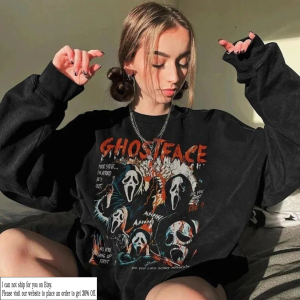 Scream Vintage Halloween Tshirt, Halloween Shirt, Ghostface Shirts, Horror Movie Tee, Halloween Party, Hoodie, Sweatshirt