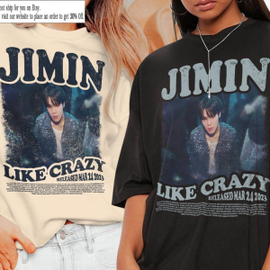 Jimin Kpop Shirt, Like Crazy Album Vintage Sweatshirt, Jimin V3 Vintage Retro Graphic Tee Music Unisex Gifts Fan Hoodie, Kpop Music Shirt