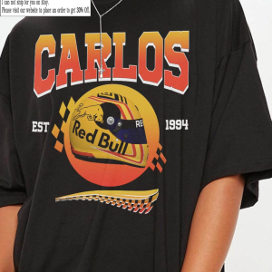 Carlos Sainz Jr Vintage Shirt, Retro Fomula One Unisex T-shirt Crewneck