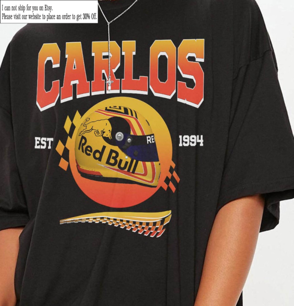 Carlos Sainz Jr Vintage Shirt, Retro Fomula One Unisex T-shirt Crewneck