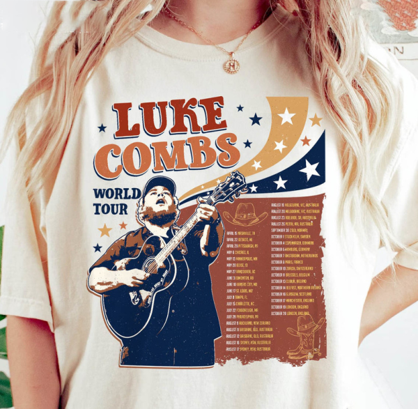 L.uk.e C.ombs World Tour 2023 Sweatshirt, Luke Combs Tour Dates Hoodies, The Middle Of Somewhere Tour