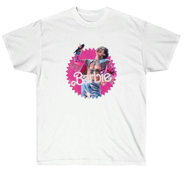 This Barbie Is A Sparkly Shirt, Harry Styles Palm Springs Birthday Barbie Short Sleeve Unisex T-shirt