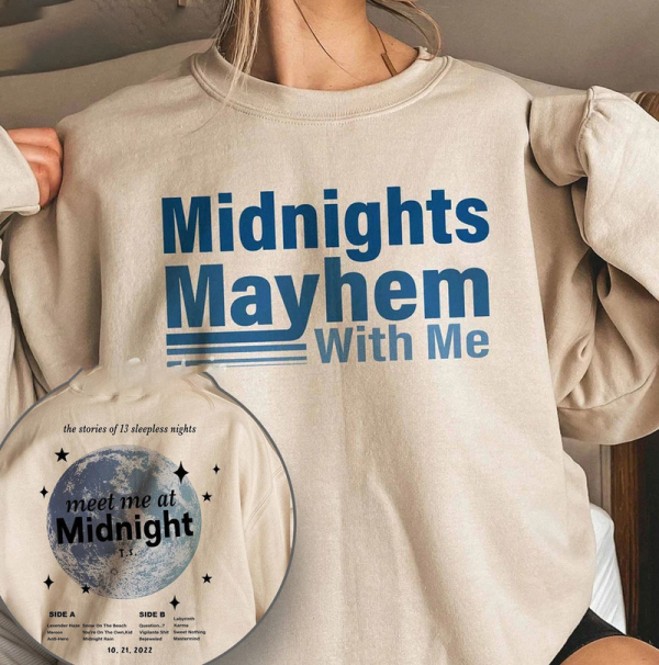 Meet Me At Midnight Trendy Concert T.S 1989 Shirt, Midnight Album Shirt for Swiftie Concert, Fashion Updated Tee, Fun Music Lover Track List