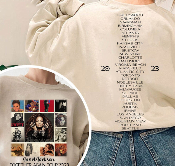 Janet Jackson 2023 Tour T Shirt, Janet Jackson Shirt, Vintage Style 90s All Over Print Graphic, Janet Shirt For Fan, Janet Tour 2023 Tee