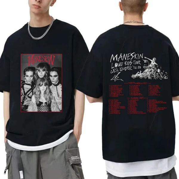 Maneskin Band Shirt, Italian Music Band Shirt, Rock n Roll Shirt, The Loud Kids 2023 Tour Shirt, Maneskin Fan Gift, Music Tour 2023 Shirt