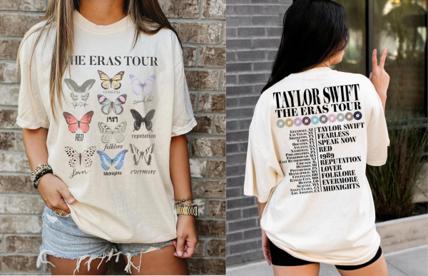 The Eras Tour Butterfly, The Eras Tour Butterfly Shirt, Taylor New Album Merch, Taylor Shirt, Swift Midnight, Eras Tour Shirt