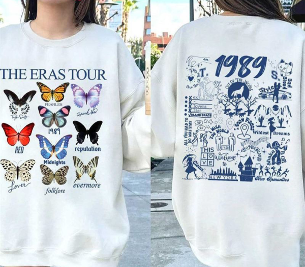 The Eras Tour 2023 Sweatshirt Butterfly Sweater Merch Classic