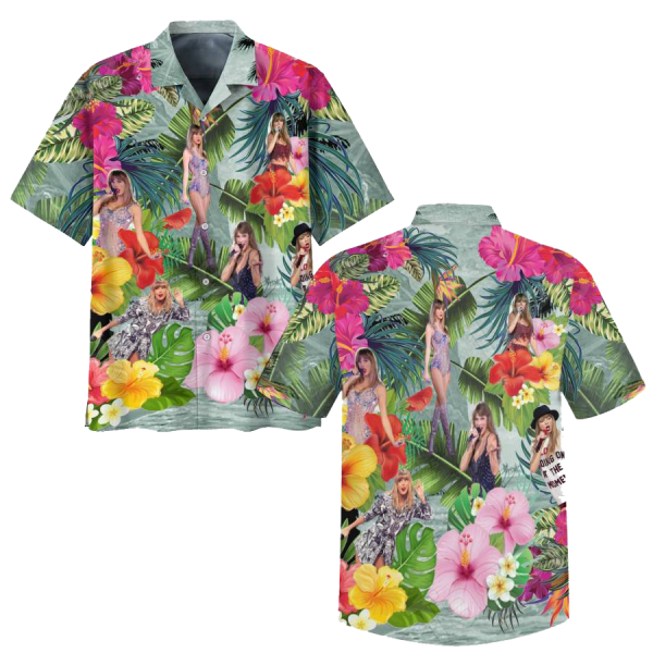 Taylor Swift Hawaiian Shirt Floral Tropical Summer Beach Shirt