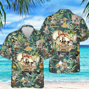 Disney Summer Mickey And Minnie Mouse Hawaiian Shirt Disney World Gift Mickey And Friends Family Vacation Holiday Hawaiian Tshirt