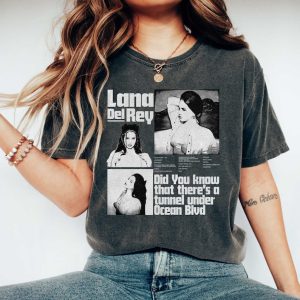 Comfort Colors® Lana Del Rey Did you know that there’s a tunnel under Ocean Blvd TShirt Hoodie Sweatshirt Tracklist Vintage Retro y2k Merch