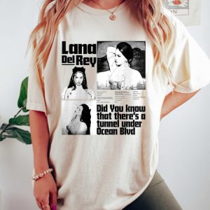 Comfort Colors® Lana Del Rey Did you know that there’s a tunnel under Ocean Blvd TShirt Hoodie Sweatshirt Tracklist Vintage Retro y2k Merch