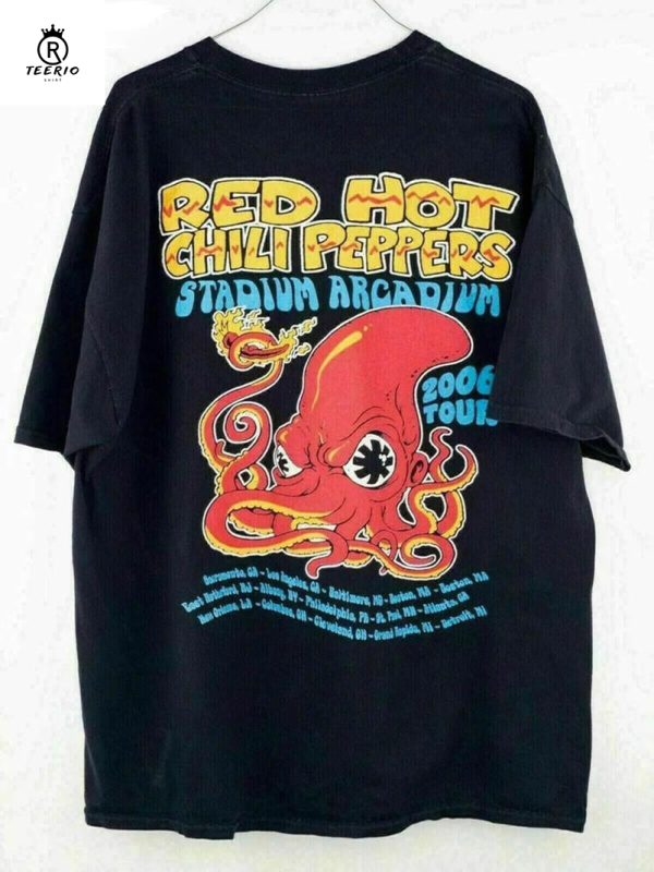 Red Hot Chili Peppers Octopus 1983 | RHCP T-shirt | Funk Rock Band Shirt | Concert Tour 2023 | Unisex Tshirt Crew Sweatshirt Hoodie