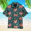 Unisex Tropical Flower Parrot Palm Tree Hawaiian Shirt Tropical Hawaiian Shirt, Aloha Hawaiian Shirt Short Sleeve Hawaiian