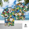 Tropical Cat Hawaiian Shirts for Men Women, Cat Lovers Gift Mens Casual Shirt Button Down Short Sleeves, Cat Lover Gift Shirt