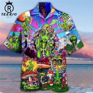 Hippie Mushrooms Aloha Hawaiian Shirt 3D Summer Beach Shirt For Men Women, Hawaii Style, Hawaii Honeymoon Shirt,Meaningful Birthday Presents