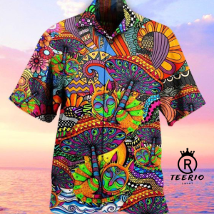 Hippie Mushrooms Aloha Hawaiian Shirt 3D Summer Beach Shirt For Men Women, Hawaii Style, Hawaii Honeymoon Shirt,Meaningful Birthday Presents