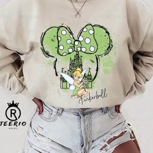 Tinkerbell Sweatshirt, Watercolor Disney Castle Shirt, Tinkerbell Princess Shirt, Disney Tinkerbell Shirt, Princess Kids Shirt