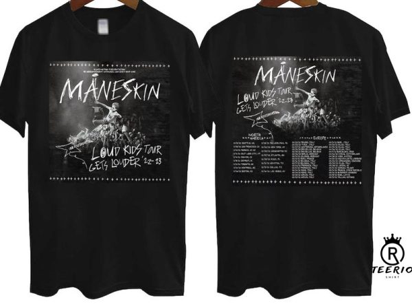 Maneskin Band Shirt, Italian Music Band Shirt, Rock n Roll Shirt, The Loud Kids 2023 Tour Shirt, Maneskin Fan Gift, Music Tour 2023 Shirt