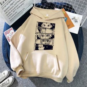 HxH Fan Art Hoodie, Anime Oversized Streetwear Phantom Troupe Outline Hoodie