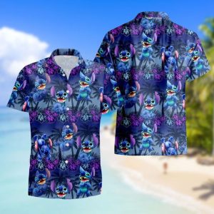 Stitch Hawaiian Shirt, Funny Stitch Beach Shirt, Stitch Summer Shirts, Stitch Hawaii Shirt For Men, Button Down Shirt, Vacation Shirt