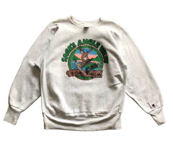 Vintage 90s Champion Reverse Weave Art Animal Sage’s Angle West Northwest Angle MN crewneck Sweatshirt Baggy style