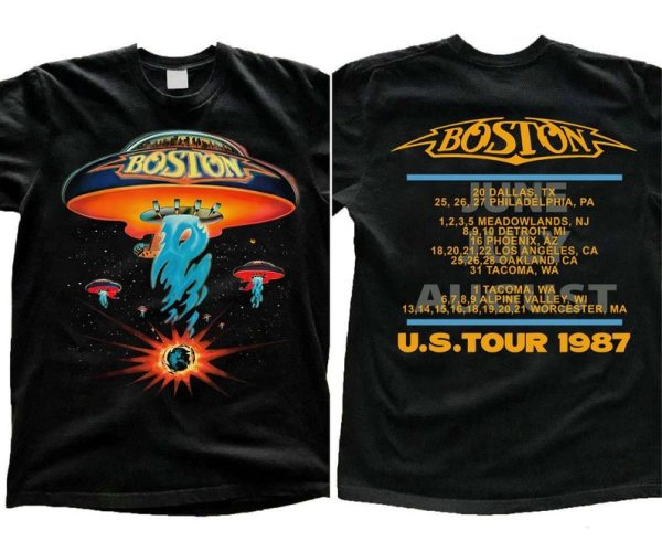 Boston Rock Band Concert Tour 1987 T-Shirt, Boston Tour Shirt, Boston Rock Band Lover, Anniversary Gift for Fans