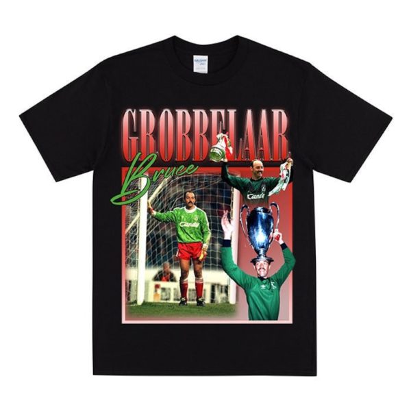 BRUCE GROBBELAAR Homage T Shirt For LFC Fans, Vintage Football Shirt, You’ll Never Walk Alone, Present For Football Fans, Zimbabwe Themed