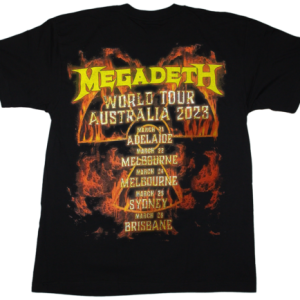 Megadeth – 2023 Australian Tour Band Rock Metal Heavy Metal T Shirt Double Sided