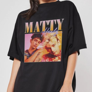 Matty Healy Vintage 90S T-Shirt,Pop Rock Band Homage Graphic Unisex Long Sleeve, Bootleg Retro 90’s Fans Hoodie Gift