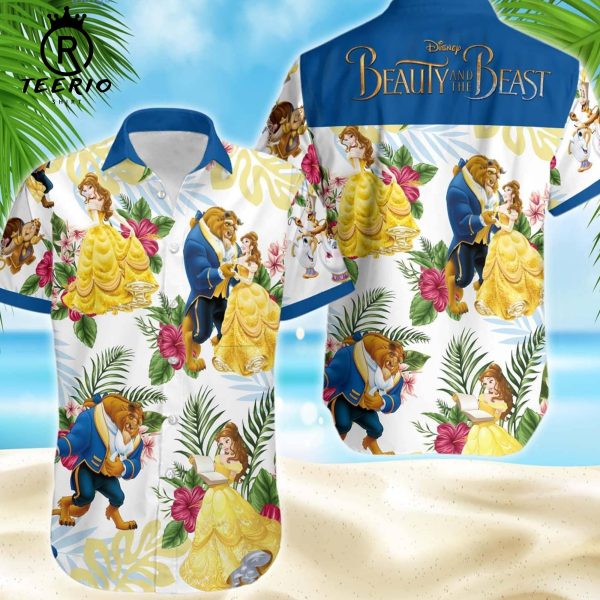 Beauty & The Beast Disney Cartoon Hawaiian Shirt