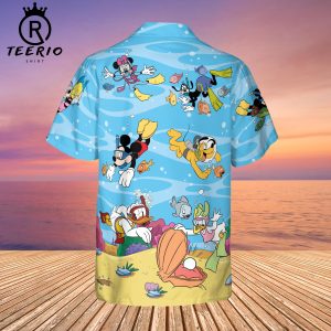 Disney Dive Mickey And Minnie Mouse Hawaiian Summer Shirt