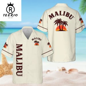 Basic Printed Beige Malibu Rum Hawaiian Shirt